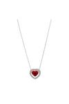 Jon Richard Silver And Red Heart Crystal Necklace Embellished With Crystals thumbnail 1