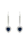 Jon Richard Jon Richard Radiance Collection- Blue Heart Drop Earrings embellished with crystals thumbnail 1