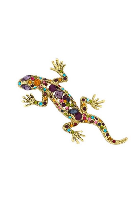 Jon Richard Multi Coloured Lizard Brooch 1