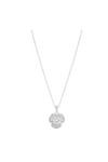 Simply Silver Sterling Silver 925 Baguette Stone Flower Pendant Necklace thumbnail 1