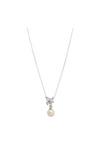 Simply Silver Sterling silver 925 with Freshwater Pearl Floral Necklace thumbnail 1