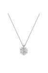 Simply Silver Sterling Silver 925 Embellished with Crystals Starburst Necklace thumbnail 1