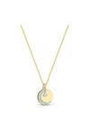 Simply Silver 14ct Gold Plated Sterling Silver 925 Embellished with Crystals Celestial Crescent Charm Pendant Necklace thumbnail 1