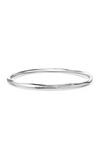 Simply Silver Sterling Silver 925 With Cubic Zirconia Pave Twist Bangle Bracelets thumbnail 1