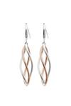 Simply Silver Sterling Silver 925 Two-Tone Cage Drop Earrings thumbnail 1