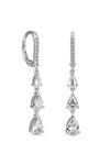 Simply Silver Sterling Silver 925 with Cubic Zirconia Triple Pear Drop Earrings thumbnail 1