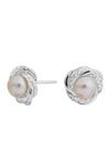 Simply Silver Sterling Silver 925 with Freshwater Pearl Stud Earrings thumbnail 1