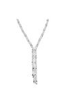 Mood Silver Crystal Lariat Necklace thumbnail 1