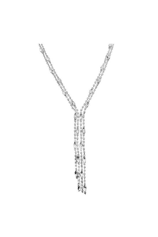 Mood Silver Crystal Lariat Necklace 1