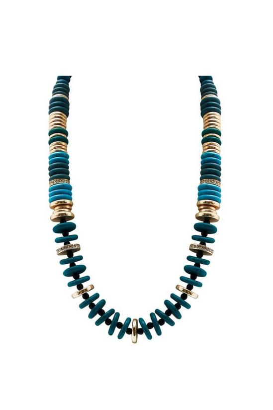 Mood Gold And Blue Shell Necklace 1