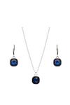 Mood Gift Packaged Silver Round Necklace and Earring Jewellery Set thumbnail 1