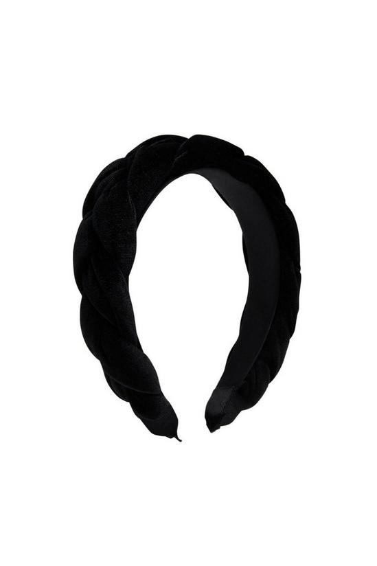 Mood Black Velvet Twist Headband 1