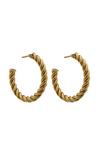 Simply Silver 14ct Gold Plated Sterling Silver Twist Hoop Earrings thumbnail 1