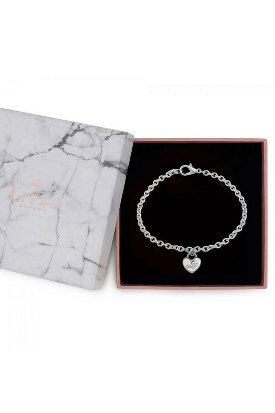Lipsy Gift Packaged Silver Heart Chain Bracelet 2