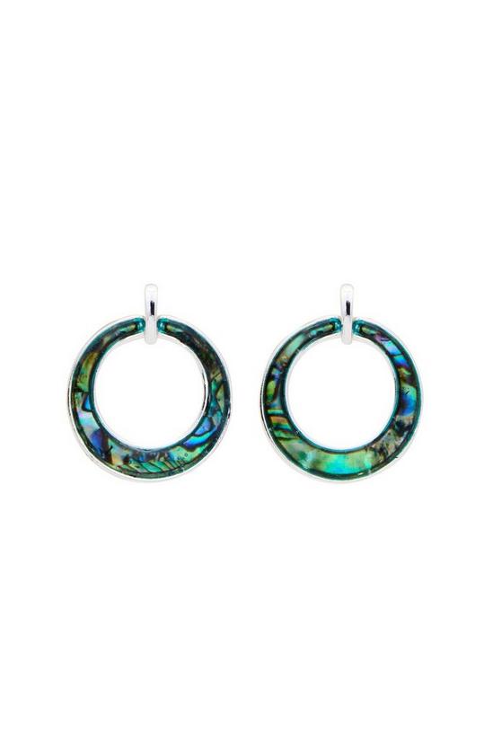 Mood Silver Plated Abalone Drop Earrings 1