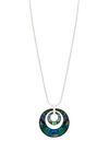 Mood Silver Plated Abalone Long Pendant Necklace thumbnail 1