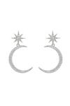 Jon Richard Star And Moon Crystal Statement Earrings thumbnail 1
