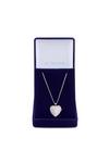 Jon Richard Rhodium Plate Cubic Zirconia Micro Pave Heart Lock Necklace - Gift Boxed thumbnail 1