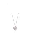 Jon Richard Rhodium Plate Cubic Zirconia Micro Pave Heart Lock Necklace - Gift Boxed thumbnail 2