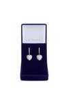 Jon Richard Rhodium Plated Cubic Micro Pave Heart Charm Earrings thumbnail 1