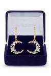 Jon Richard Gold Plated Cubic Zirconia Moon Earrings - Gift Boxed thumbnail 1