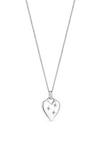 Simply Silver Sterling Silver With Cubic Zirconia Mystic Heart Necklace thumbnail 1