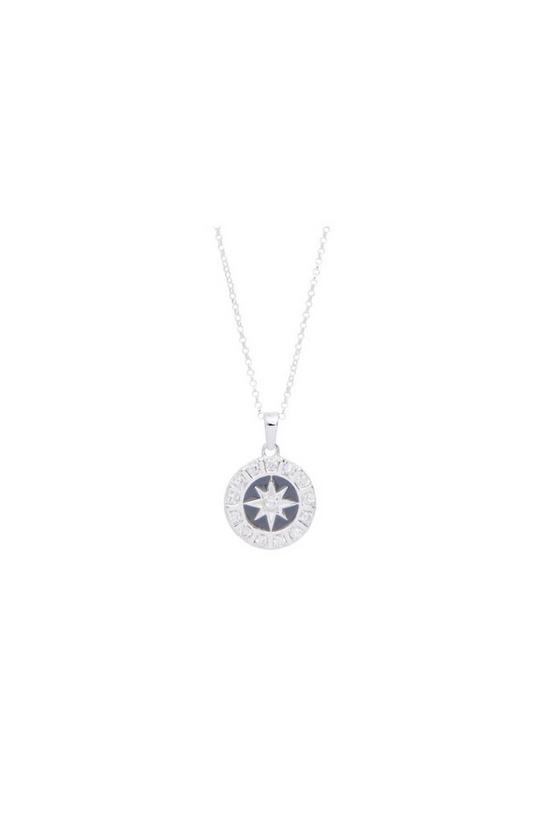 Simply Silver Sterling Silver With Cibic Zirconia Grey Mystic Pendant 1
