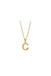 Simply Silver Sterling Silver Gold Alphabet 'C' Necklace thumbnail 1