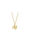 Simply Silver Sterling Silver Gold Alphabet 'M' Necklace thumbnail 1