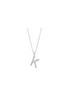 Simply Silver Sterling Silver Alphabet 'K' Necklace thumbnail 1