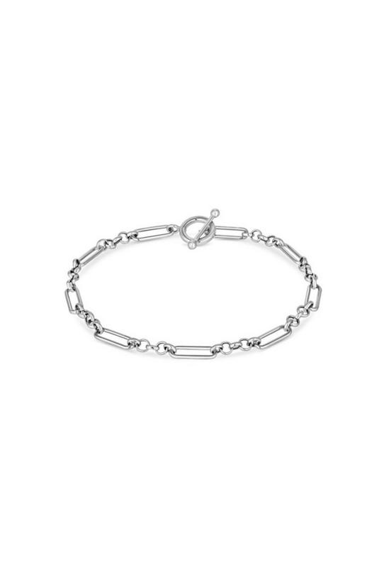 Simply Silver Sterling Silver Belcher Chain T-Bar Bracelet 1