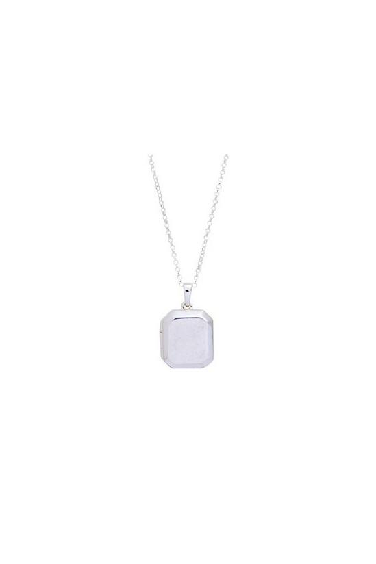 Simply Silver Sterling Silver Silver Octagon Locket Necklace 1