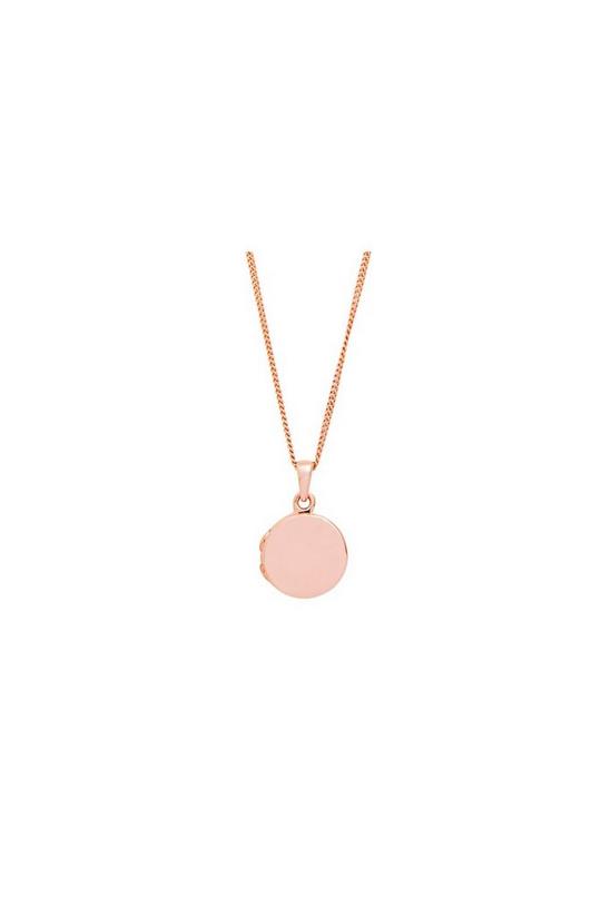 Simply Silver Sterling Silver Rose Gold Round Locket 1