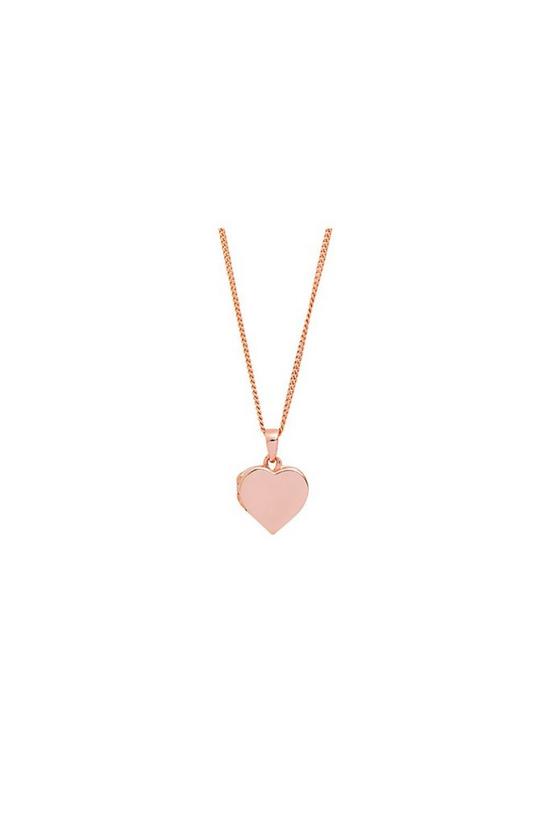 Simply Silver Rose Gold Plated Sterling Silver 925 Heart Locket 1