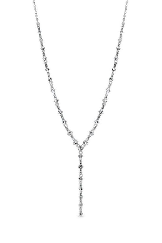 Mood Silver Plated Fine Crystal Y Necklace 1