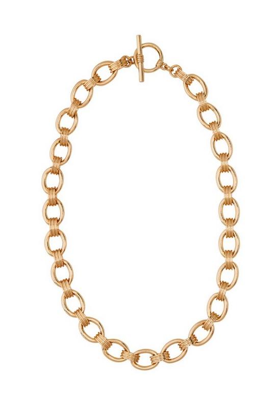 Mood Gold Plated Oval Chain Necklace 1