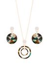 Mood Gold Plated Resin Necklace And Earring Set thumbnail 1