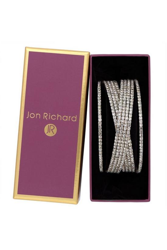 Jon Richard Silver Crystal Criss Cross Dia Cuff Bracelet 1