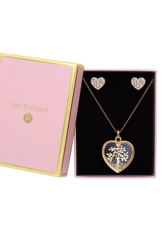 Jon Richard Gold Plated Heart Shaker Necklace And Earrinds 1