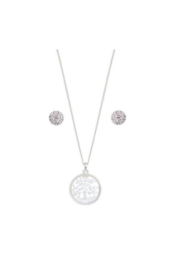 Jon Richard Silver Plated Round Shaker Necklace And Earrings 2
