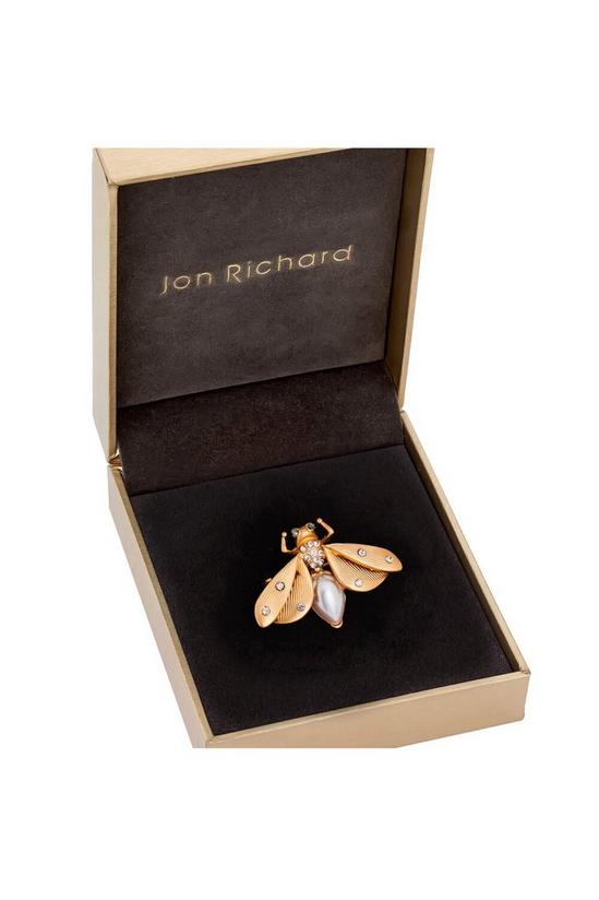 Jon Richard Gold Plate Bee Brooch - Gift Boxed 1