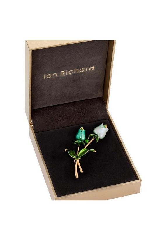 Jon Richard Green Enamel Brooch - Gift Boxed 1