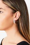 Lipsy Silver Cluster Pearl Hoop Earrings thumbnail 2