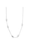 Simply Silver Sterling Silver 925 Organic Cubic Zirconia Station Allway Necklace thumbnail 1