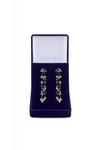 Jon Richard Gold Plated Cubic Zirconia And Blue Mixed Stone Earrings - Gift Boxed thumbnail 1