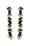 Jon Richard Gold Plated Cubic Zirconia And Blue Mixed Stone Earrings - Gift Boxed thumbnail 2