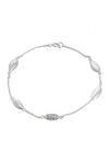 Simply Silver Sterling Silver 925 Organic Cubic Zirconia Station Bracelet thumbnail 1