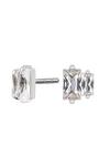 Simply Silver Sterling Silver 925 With Cubic Zirconia Baguette Mini Stud Earrings thumbnail 1