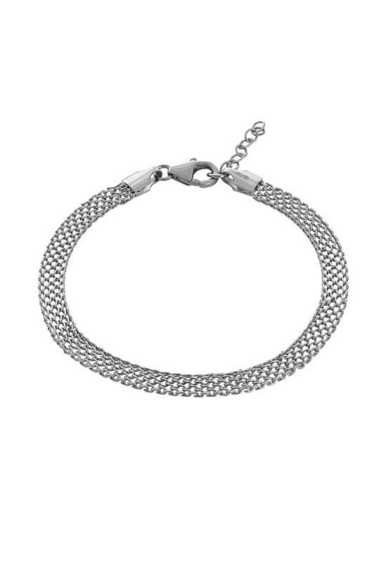 Simply Silver Sterling Silver 925 Open Cage Texture Bracelet 1