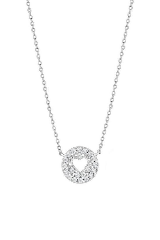 Simply Silver Sterling Silver 925 Cut Out Heart Pendant Necklace 2